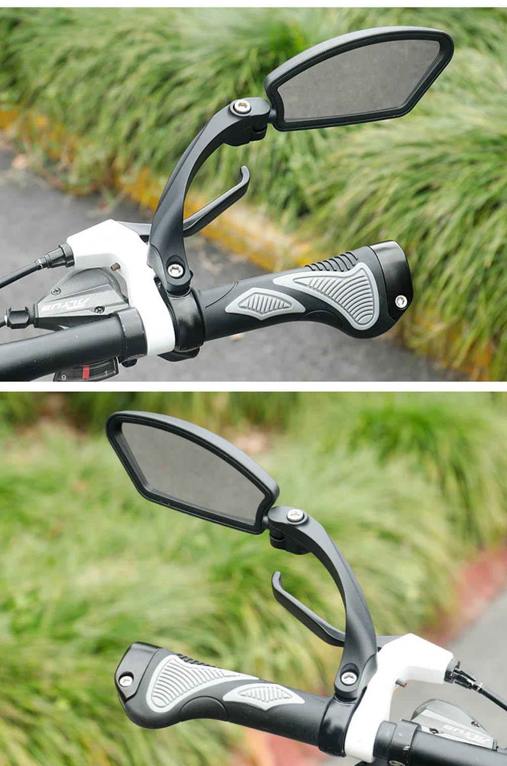 Bicycle Mirror 360 Degree Rotate MTB Road Bike Rearview Handlebar Mount Flexible Safety Cycling Back Mirror Folded Blind BC0124 (8)