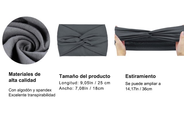 Kavya Diadema Mujer Tela 4 Pcs Cinta Pelo Elástico Ancho Turbantes para Mujer Veran Bohemia Bandana 