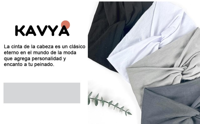 Kavya Diadema Mujer Tela 4 Pcs Cinta Pelo Elástico Ancho Turbantes para Mujer Veran Bohemia Bandana 