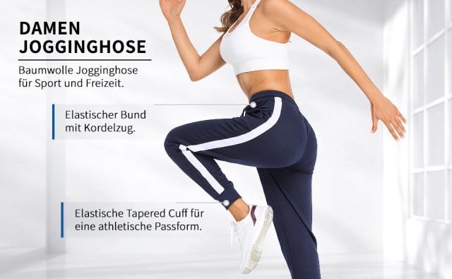 Pantalones de chogging para mujer, azul 2