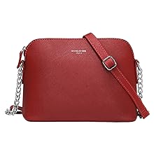 David Jones – Bolso bandolera para mujer – Bolso de mano con cadena plateada para llevar al hombro