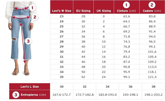 WB Sizing Table Spanish